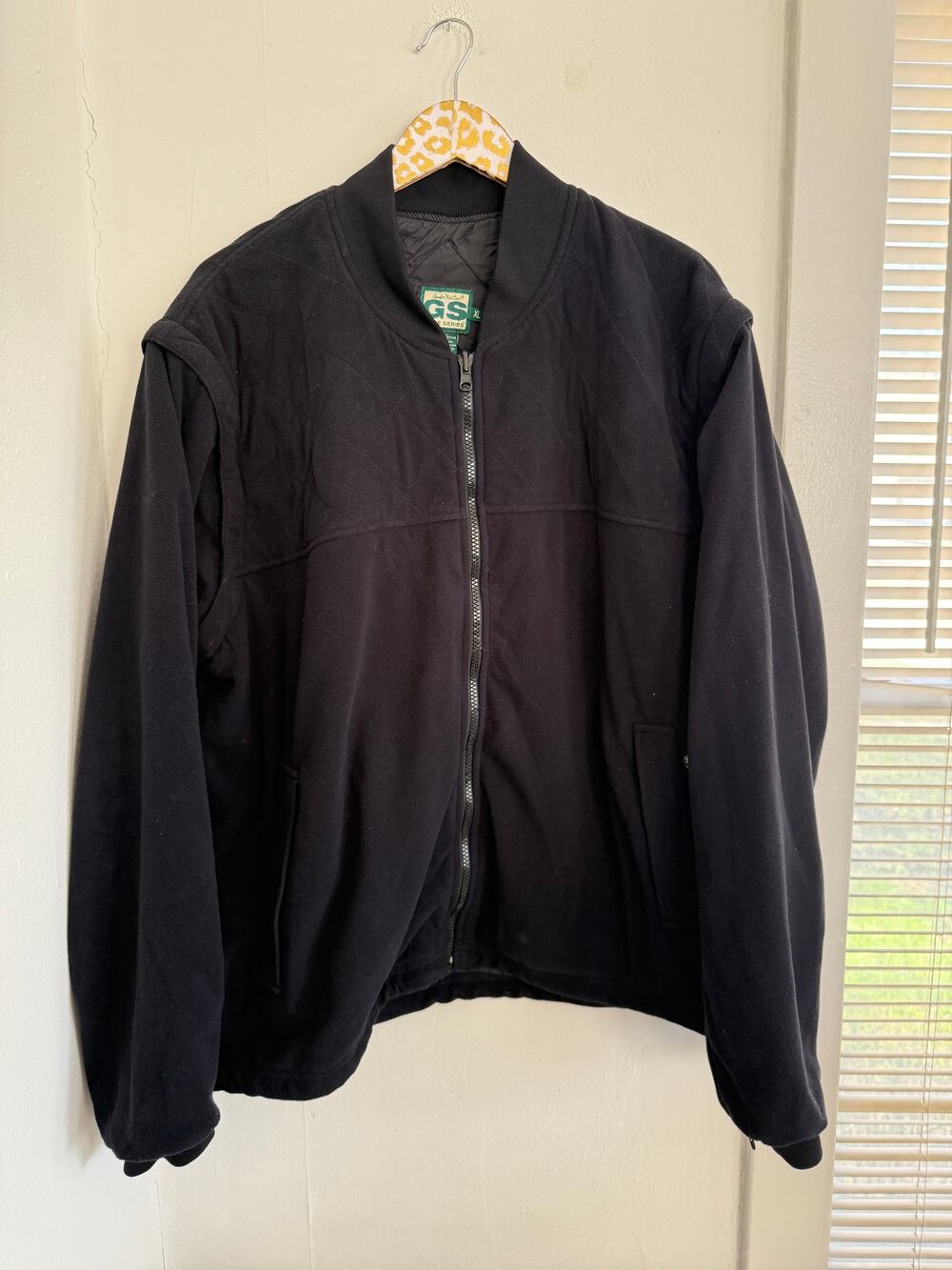 GANDER MOUNTAIN Guide Series Men's Black Jacket Removable Sleeves Vest | Size XL